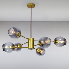 Люстра подвесная молекула Light House LS-15178-6 GD+BK золото