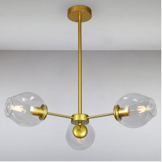 Люстра підвісна молекула Light House LS-15179-3 GD+CL золото