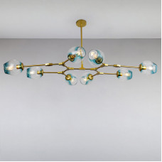 Люстра підвісна молекула Light House LS-15226-8 GD+BL золото