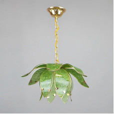 Люстра підвісна Light House NM-13988/1 FGD+GN золото, плафон зелений