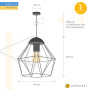 Зображення Светильник подвесной Crystal P235 Черный (1336) ИМ Light-Deco 1 
