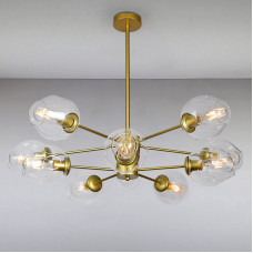 Люстра підвісна молекула Light House LS-15178-10 GD+CL золото