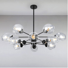 Люстра підвісна молекула Light House LS-15178-12 BK+CL чорний