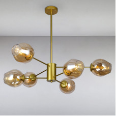 Люстра подвесная молекула Light House LS-15178-6 GD+BR золото