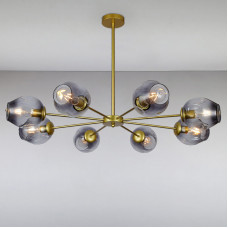Люстра підвісна молекула Light House LS-15179-8 GD+BK золото