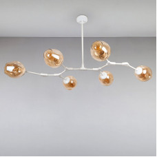 Люстра подвесная молекула Light House LS-15226-6 WH+BR белая