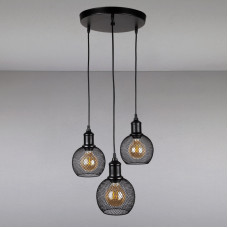 Люстра подвесная лофт Light House LS-14024-3 BK(300) черная
