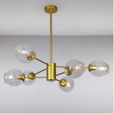Люстра подвесная молекула Light House LS-15178-6 GD+CL золото