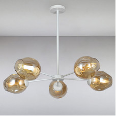 Люстра підвісна молекула Light House LS-15179-5 WH+BR білий