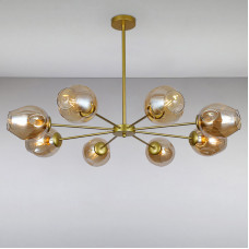Люстра підвісна молекула Light House LS-15179-8 GD+BR золото