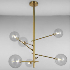 Люстра підвісна молекула Light House LS-16095/6 BRZ+CL бронза