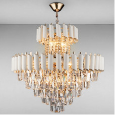 Люстра підвісна кришталева Light House SRS-16222/8 білий/золото