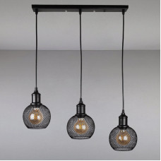Люстра подвесная лофт Light House LS-14024-3 BK(500) черная