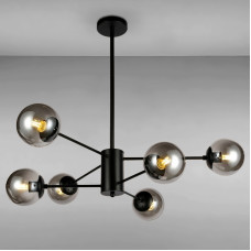 Люстра молекула стельова Light House LS-14858-6 BK+BK чорна