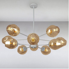 Люстра підвісна молекула Light House LS-15178-10 WH+BR білий