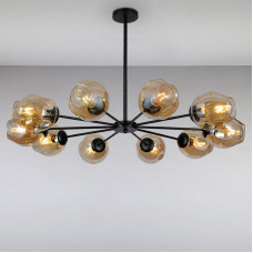 Люстра підвісна молекула Light House LS-15179-10 BK+BR чорний