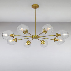 Люстра підвісна молекула Light House LS-15179-8 GD+CL золото