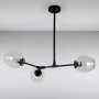 Зображення Люстра підвісна молекула Light House LS-15226-3 BK+CL чорна ИМ Light-Deco 