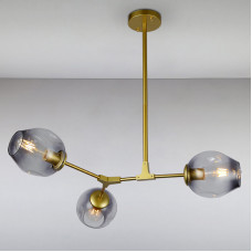 Люстра підвісна молекула Light House LS-15226-3 GD+BK золото