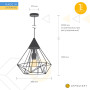 Изображение Люстра подвесная Pyramid P350 Черный (1349) ИМ Light-Deco 1 