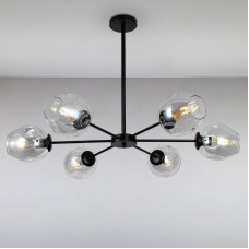 Люстра підвісна молекула Light House LS-15179-6 BK+CL чорний