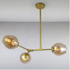 Люстра підвісна молекула Light House LS-15226-3 GD+BR золото