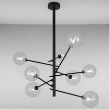 Люстра підвісна молекула Light House LS-16095/8 BK+CL чорний