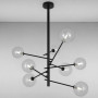 Зображення Люстра підвісна молекула Light House LS-16095/8 BK+CL чорнийИМ Light-Deco