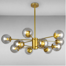 Люстра молекула підвісна Light House LS-14858-12 GD+CL золото
