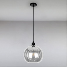 Люстра підвісна Light House LS-15076-1 CL чорна із прозорим плафоном