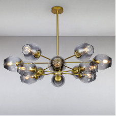 Люстра підвісна молекула Light House LS-15178-12 GD+BK золото