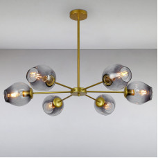 Люстра підвісна молекула Light House LS-15179-6 GD+BK золото