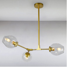 Люстра подвесная молекула Light House LS-15226-3 GD+CL золото