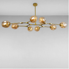 Люстра подвесная молекула Light House LS-15226-8 GD+BR золото