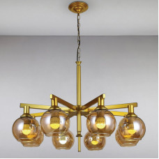 Люстра подвесная молекула Light House LS-15370-8 GD золото