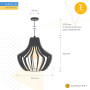 Изображение Люстра подвесная Atmolight ArtS1 P260 Черный с перламутром (1306) ИМ Light-Deco 2 