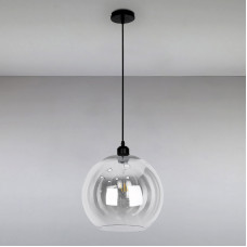 Люстра підвісна Light House LS-15077-1 CL чорна із прозорим плафоном