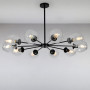 Зображення Люстра підвісна молекула Light House LS-15179-10 BK+CL чорна ИМ Light-Deco 