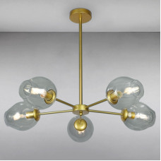 Люстра підвісна молекула Light House LS-15179-5 GD+CL золото
