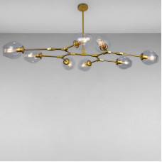 Люстра підвісна молекула Light House LS-15226-8 GD+CL золото