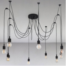Люстра павук підвісна Light House LS-11471-10 BK чорна