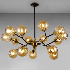 Люстра підвісна молекула Light House LS-15040-15 BK+BR коричнева