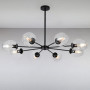 Зображення Люстра підвісна молекула Light House LS-15179-8 BK+CL чорна ИМ Light-Deco 