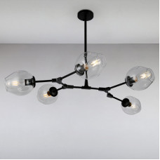 Люстра підвісна молекула Light House LS-15226-5 BK+CL чорний