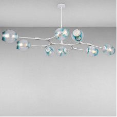 Люстра подвесная молекула Light House LS-15226-8 WH+BL біла