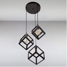 Люстра підвісна лофт Light House LS-13441-3 BK-300 Чорний