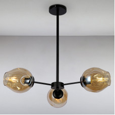 Люстра подвесная молекула Light House LS-15179-3 BK+BR черная