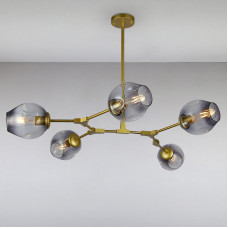 Люстра підвісна молекула Light House LS-15226-5 GD+BK золото