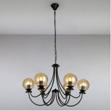 Люстра подвесная Light House LS-15060-6 BK+BR коричневая