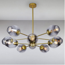 Люстра підвісна молекула Light House LS-15178-10 GD+BK золото